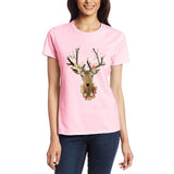 t-shirts mignons wapiti impression haut femme femmes harajuku